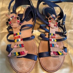 Kate Spade Navy and Multicolor Llama Flats